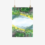 South Island Mountain Daisy Tea Towel by Ali Davies