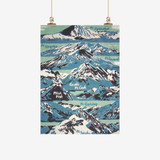 Mountains Tea Towel by Ali Davies
