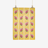 Vintage Rose Tea Towel by Ali Davies - Zesty Yellow