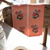 Vintage Rose Tea Towel by Ali Davies - Pink Gerbera