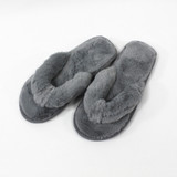 Grey Jandal Plush Slippers by Honeydew