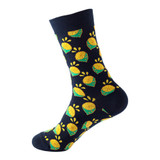 Lemon Juice Navy Socks by outta SOCKS