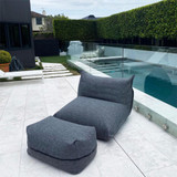 Noosa Outdoor Ottoman by Le Forge - Charcoal