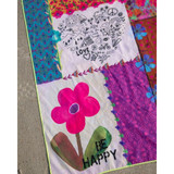 Be Happy Patchwork Microfibre Yoga/Beach Towel by Natural Life