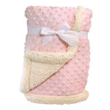 Bumpy Sherpa Baby Blanket by Stephan Baby - Pink