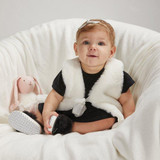 White Fur Vest by Stephan Baby