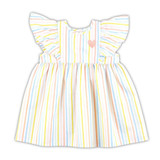 Rainbow Flutter Sleeve Dress (6-12 months) by Stephan Baby