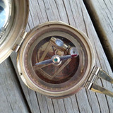 Brass Compass In Timber Box - Brunton by Backyard