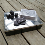 Black Timber Box - Domino/Dice/Cards x2 by Backyard