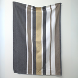 Charcoal Commercial Striped Tea Towel by Good Linen Co