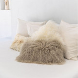 Tibetan Sheepskin Rectangle Cushions by Fibre