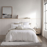 Caspian White Duvet Cover Set by Logan & Mason