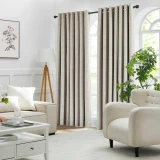 Weylands Blockout Eyelet Curtain by Filigree - Linen