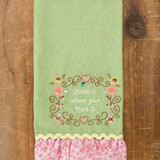 Tea Towel Linen Ruffle Home Mom by Natural Life
