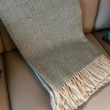 Pistachio Green 100% Wool Throw by Mazon