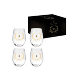 Elegant Bee 4pk Crystal Tumbler by Ashdene