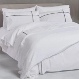 Hudson Duvet Sets by Seneca - Taupe Stitching