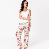 Paradise White with Pockets Lounge Pants