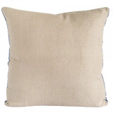 Indigo Velvet and Linen Cushion