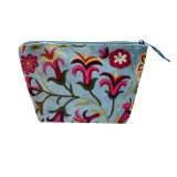 Rosa Blue Makeup Bag