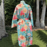 Fleur Kimono Robe Lagoon Fleur Kimono Robe Lagoon
