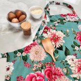 Fleur Apron Aqua