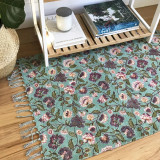 Lily Aqua Chenille Bath Mat