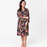 Paradise Black Kimono Robe