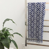 Mosaic Navy Viscose Scarf