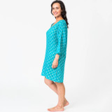 Lattice Turquoise Tunic