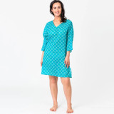 Lattice Turquoise Tunic