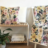 Botanical White Throw Botanical White Throw