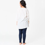 Pintuck White Tunic Pintuck White Tunic