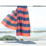 Santorini Towel Coral Navy Santorini Towel Coral Navy