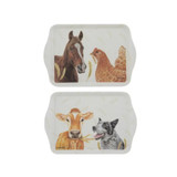 Farmyard Faces 2 2pk Scatter Tray by Ashdene