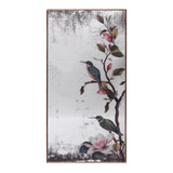 Hummingbird Antique Look Wall Mirror Art by Linens and More