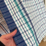 Green, White & Blue Check