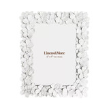 Matte White Petal Photo Frame 5 x 7″ by Linens and More