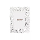 Matte White Petal Photo Frame 4 x 6" by Linens and More