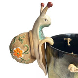 Flower Power Snail Hanging Rim Multi by Linens and More Flower Power Snail Hanging Rim Multi by Linens and More