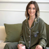 Greenstone Bamboo Viscose Women's PJs Long Sleeve & Pant Sleep Set By Calma Sleeps