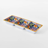 Three Section Taco Topping Tray Yellow by Prepara