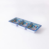 Three Section Taco Topping Tray Blue by Prepara