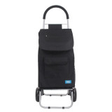 Handy Trolley with Seat Black by White Magic