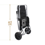 Handy Trolley with Seat Black by White Magic