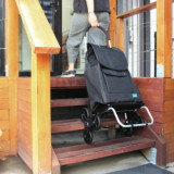 Handy Trolley with Climbing Wheels Black by White Magic