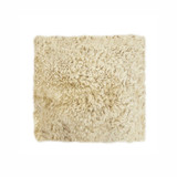 Shearling Lamb Fur Cushion Natural 45 x 45cm by Linens and More