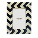 Braided Black And White Bone & Resin Frame 5 x 7" by Linens and More Braided Black And White Bone & Resin Frame 5 x 7" by Linens and More