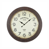 Tuuli Clock Distressed Brown Frame by Linens and More