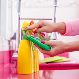 Flower Power 3pc Sink Caddy Set + Dispenser by Vigar